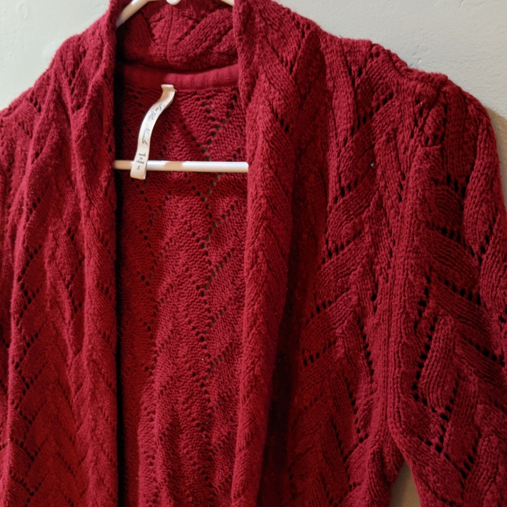 Leo and Nicole Burgundy Cardigan